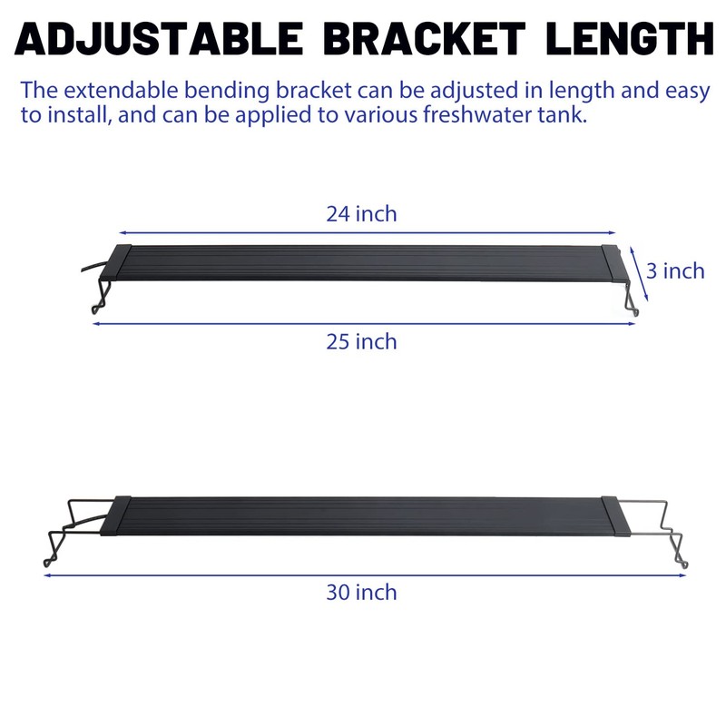 WaterRebirth Wireless Remote Full Spectrum Aquarium LED Light Strip -
