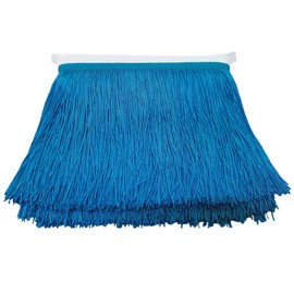 Lauthentic.S - Moldura de costura con flecos, 10 yardas de 6 pulgadas, para manualidades, decoración latina, color azul