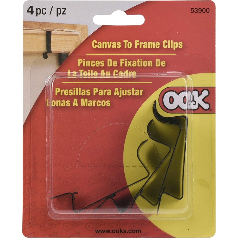 OOK 53900 Canvas Frame Clips and Picture Frame Clips, Steel,