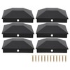 6 Pcs 4x4 Wood Fence Post Caps (3.5inx3.5in), PNXKTXO Black