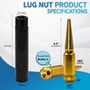 LUJIANI M14X1.5 Gold Wheel Spike Lug Nuts, 32 PCS Lug