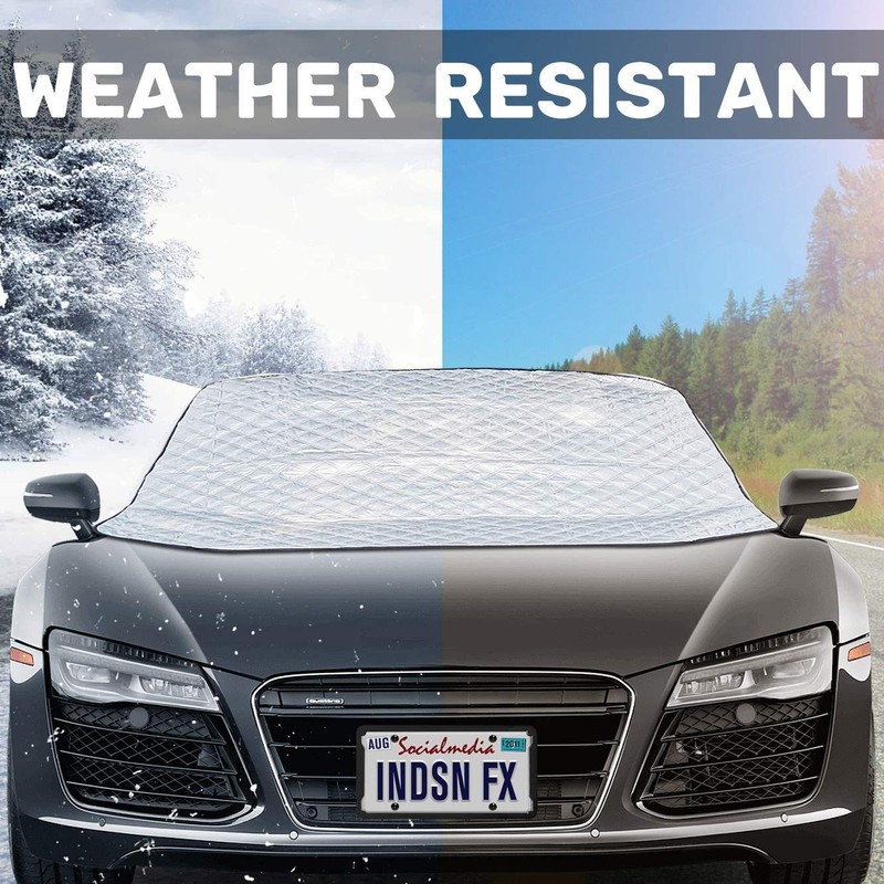 Car Windshield Cover Sunshade 9pcs Magnetic Windscreen Cover Sun Shade