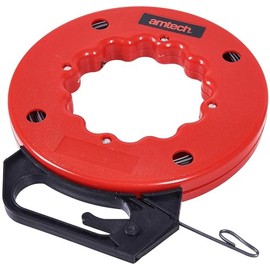 Hardys 15m 50ft Fish Tape Push Pull Draw Through Wire Electrician Cable Duct Puller Rod