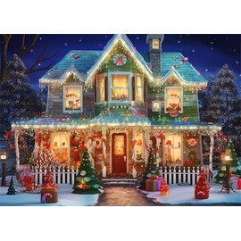 Rompecabezas de 300 piezas para adultos, diseño de Navidad, para mamá, papá, familia, amigo, decoración del hogar, arte de pared, 14.9 x 10.2 pulgadas