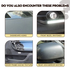 Unbranded 3pcs 30ml Plastic Parts Crystal Coating Plastic Refurbish Car Exterior Restorer