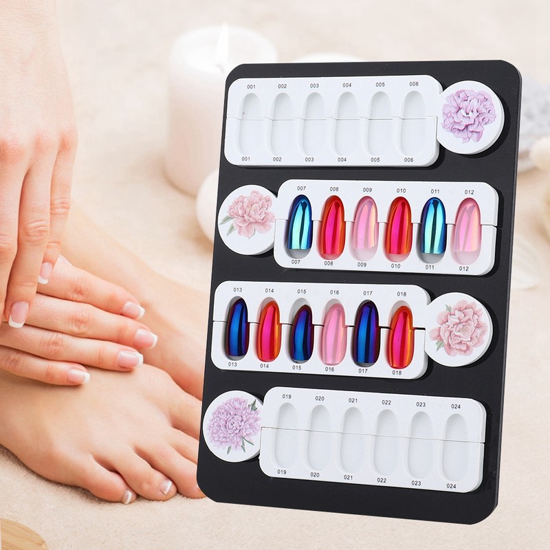 24 Grids Nail Gel Polish Color Card Magnet Adsorption Detachable