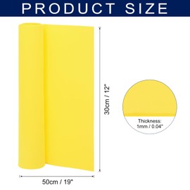 QUARKZMAN Foam Board 50 x 30 cm EVA Foam Roll 1 mm Thick Foam Rubber Panels Cushion Pad Foam Panels for Crafts DIY Cosplay Modeling Yellow
