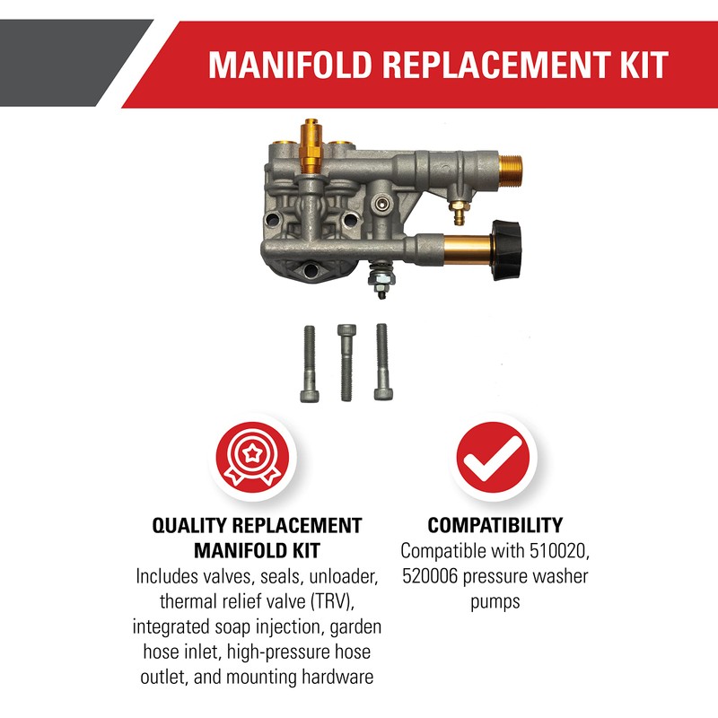 Simpson Cleaning 7108366 Manifold Replacement Kit for OEM Technologies 510020