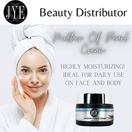 JYE Crema de Concha Nacar Natural, Hidratante aclarante, para todo tipo de piel de rostro y cuerpo. Incluye 6 frascos