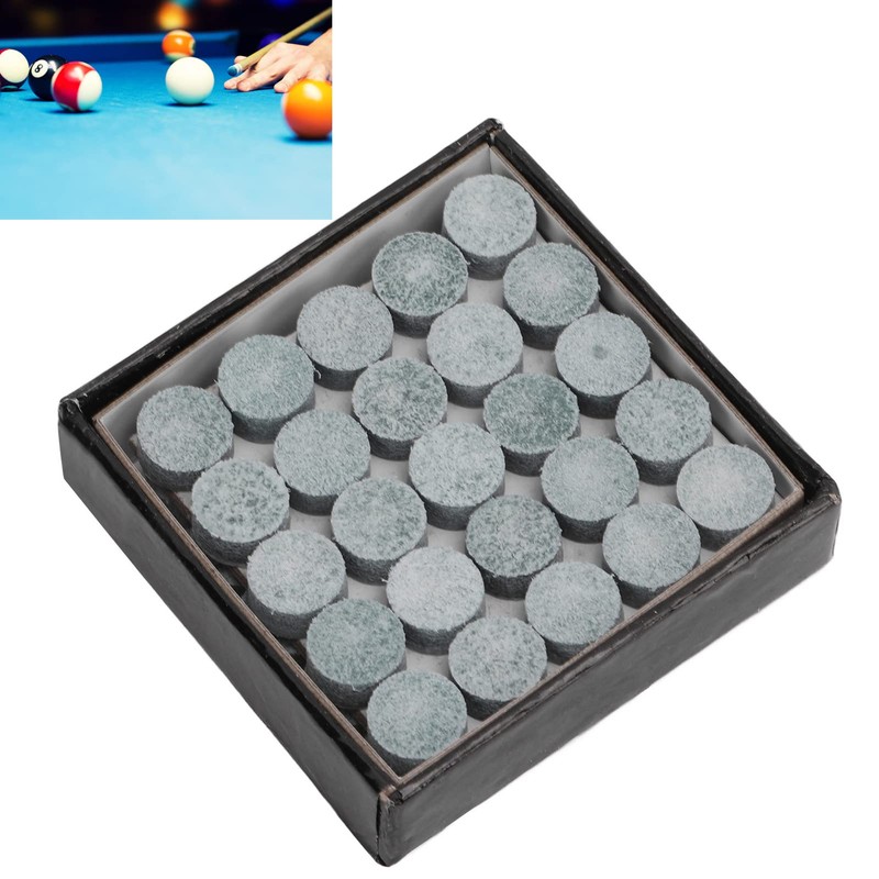 50PCS Billiard Cue Tips, LP Grade B Snooker Leather Heads