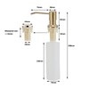 Pwshymi 300ml Soap Dispenser, Built-in Stainless Steel Sink Dispenser Pump