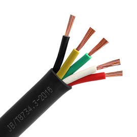 AOHEWEI 5 Core Cable for Trailer 10m Towing Wire 5-Core Trailer Cable Black for Caravan Truck Industry