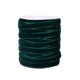 Cinta de terciopelo de orquídea mediana de 50 yardas, cinta suave de una cara, 3/8 pulgadas con carrete para coser bricolaje, envoltura de regalos, decoración del hogar, fiesta, boda, joyería,