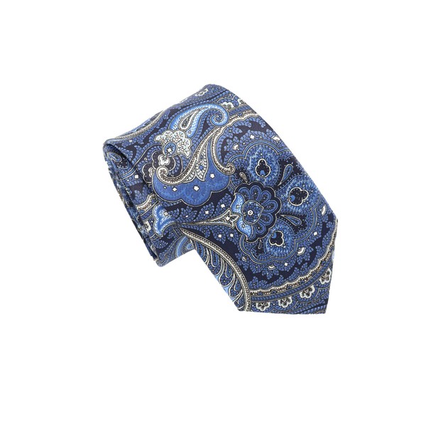 Jones New York Men's Printed Paisley Neck Tie | Navy/Blue