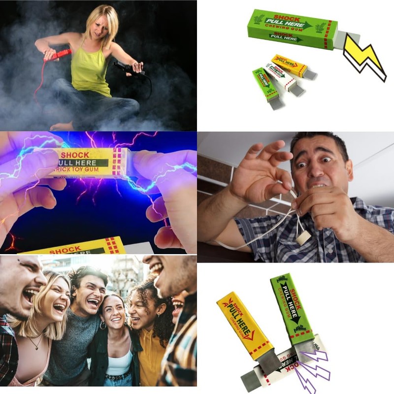 3 PCS Shocking Gums for Amazing Funny Gag Prank Realistic