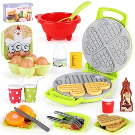 LiDi RC 27 Pack Waffle Play Food Toys for Toddlers ,Kitchen Sets for Kids,New Sprouts Waffle Time Variety Toys Gift for Kid Children ,Early Educational Learning Game for Age 3 4 5 6 7 8 Boys Girls