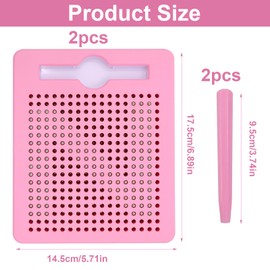 Pack of 2 Magnetic Drawing Boards for Children - Magic Board with Pen and Balls | Reusable Learning Toy 3+ | Ideal for Travel & STEM Gift