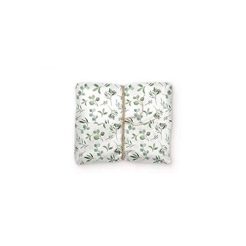 InsideMyNest Eucalyptus Botanical Printed Tissue Paper Sheets Premium Quality 30x20