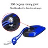ESUPPORT Blue Motorcycle Motorbike 8mm 10mm Rearview Side Mirror ATV