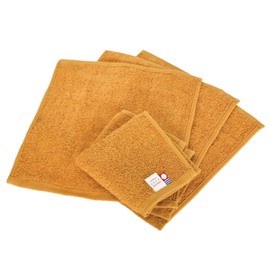 Bloom Imabari Towel, Certified Hand Towel, Set of 4, Field Soft, Water Absorbent, Quick Drying, Room Drying, Outdoor Use, 100% Cotton, Made in Japan (Pumpkin Orange)