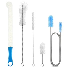 Sodastream Set of 5 Cleaning Set Brush, Bottle Brush, Long Bendable Bottle Brush, Catheter Brush for Cleaning Water Pipe, Cleaning Set for Various Bottles, Spout, Aquarium, Water Pipe