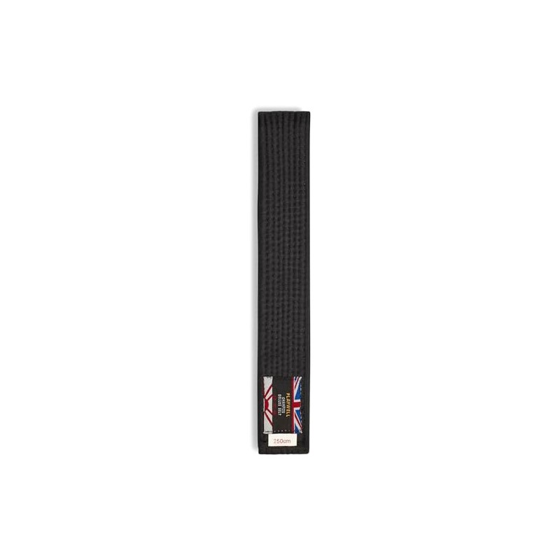 Martial Arts Plain Black Cotton Belt 280cm