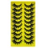 10 Pairs Pack of 5D Wispy Mink Eyelashes - Cat