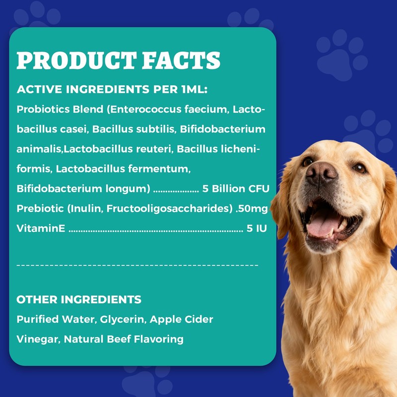 Wellix 120ml Liquid Probiotic for Cats & Dogs, Aiding Digestive