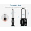Puroma 2 Pack 2.6 Inch Long Shackle Combination Lock 4