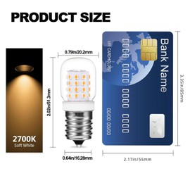 XRZT 125v 40w Microwave Light Bulbs Under Hood 8206232a - 3W E17 Led Bulb Fit Whirlpool Microwave Appliance Bulb 380Lm 2700K Warm White CRI 80+, 4 Pack