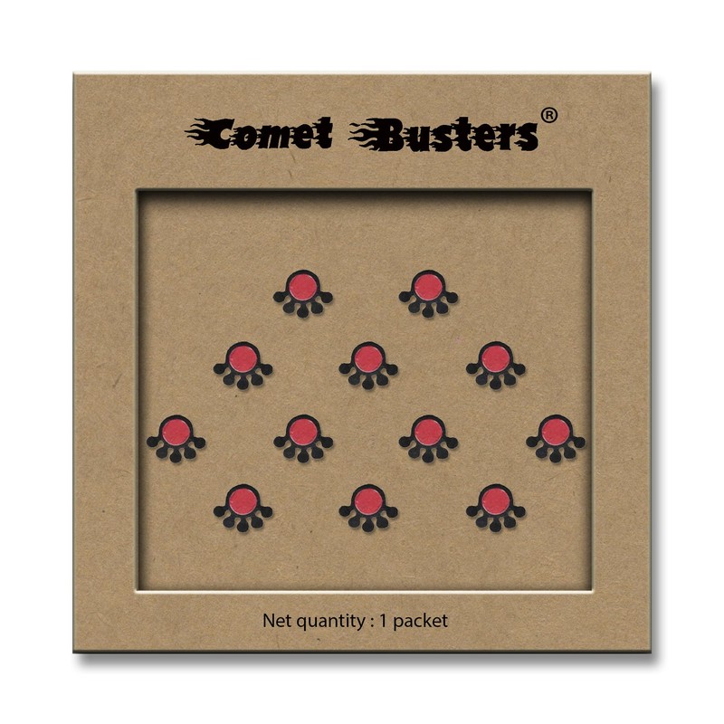 Comet Busters Traditional Maroon Face Jewels Bindi Stickers Indian Bindi