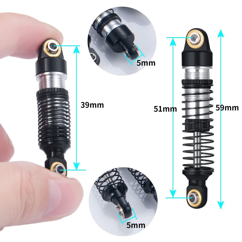 Runup RC Aluminum Alloy Shock Absorber for 1/18 RC Crawler