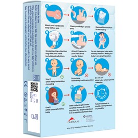 Pine Med Urine Bag for Children - Disposable Nappy with Integrated Urine Collection Bag - Ideal for Urine Sample for Babies & Toddlers, Home & Clinic (M)