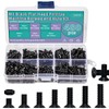 Zmbroll 480pcs M 3 Flat Head Machine Screws Black Cross