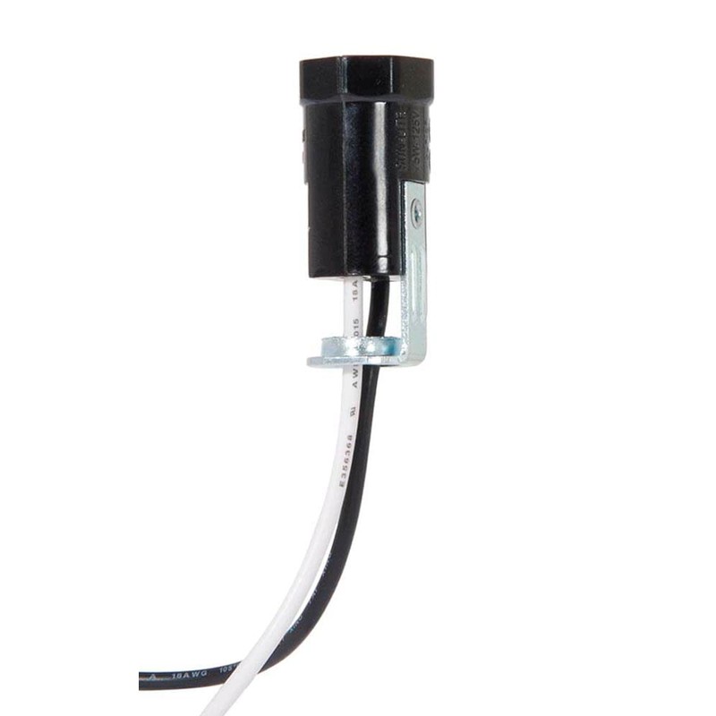 B&P Lamp® Pigtail E12 Candelabra Socket With 1/8F Hickey and