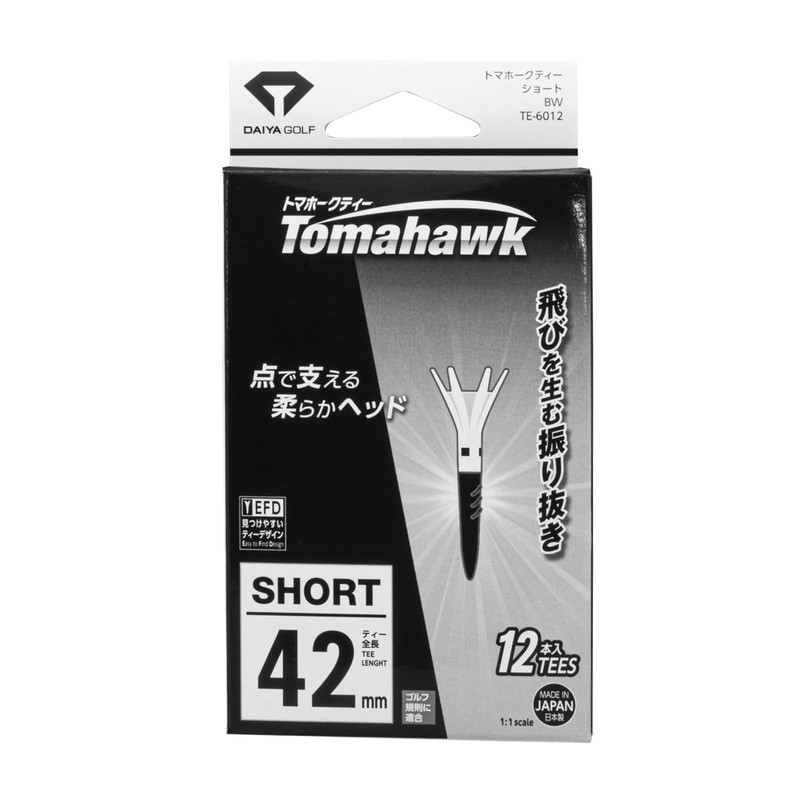 Daiya Golf TE-6012 Tomahawk Tea BW Short, 12 Pieces, Increased