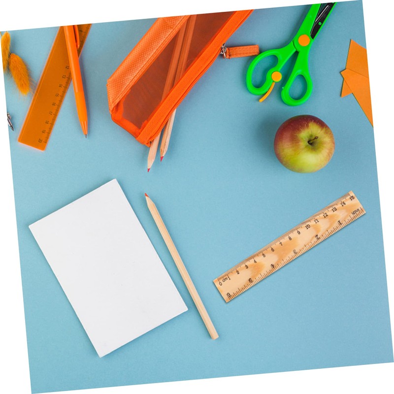 BESPORTBLE 20pcs Wooden Straight Edges Rulers for Boy Girl Durable