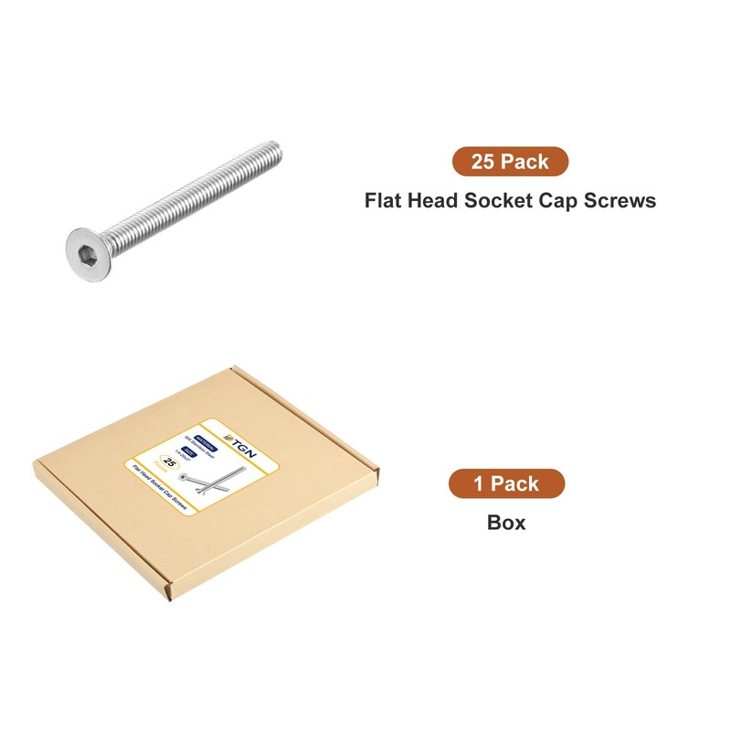 DTGN 1/4-20 x 3 Flat Head Socket Cap Screws, 25