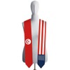 72 Inch Tunisia Flag and USA Flag Graduation Sash Unisex