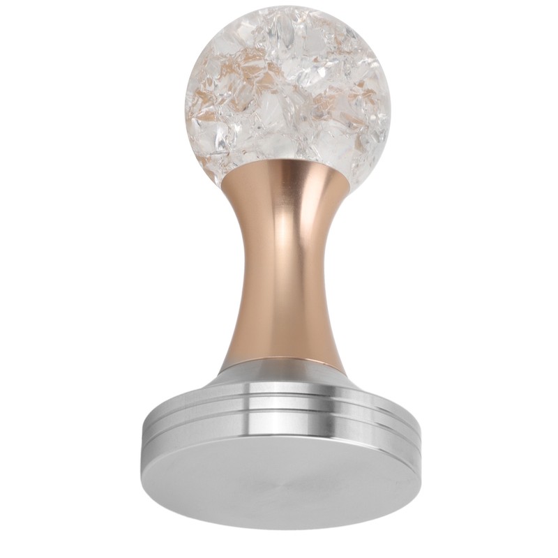 Crystal Ball Coffee Flat Tamper Stainless Steel Base Powder Hammer