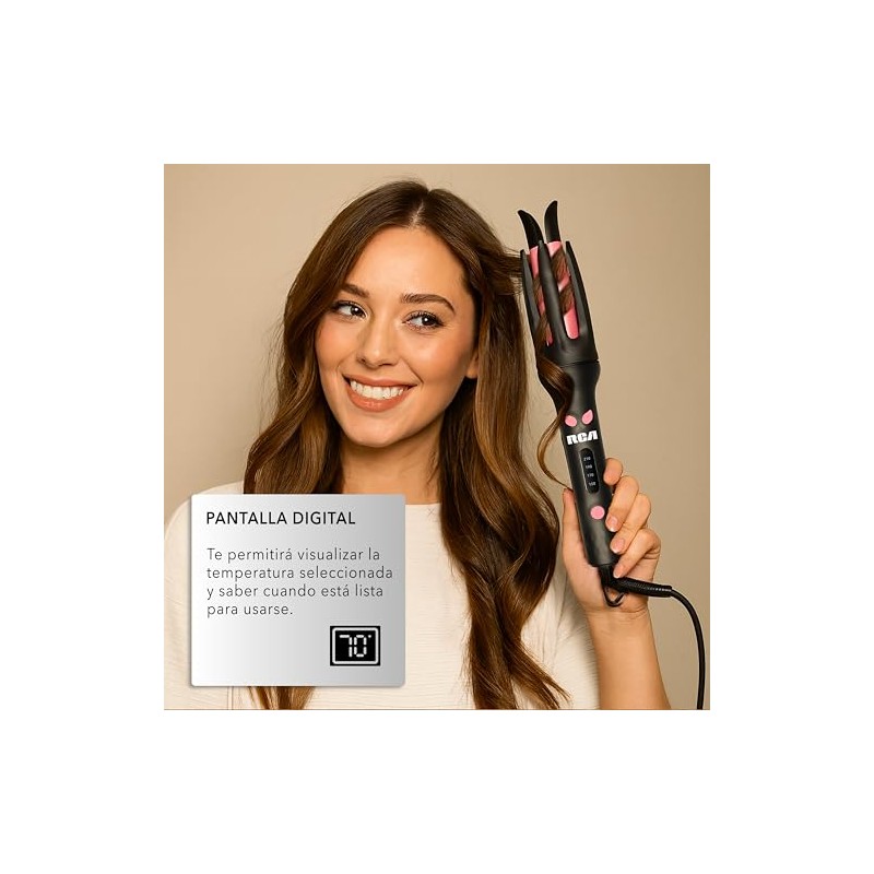 RCA Rizador de Cabello Automático RC-PR con Cubierta Protectora Antiquemaduras,