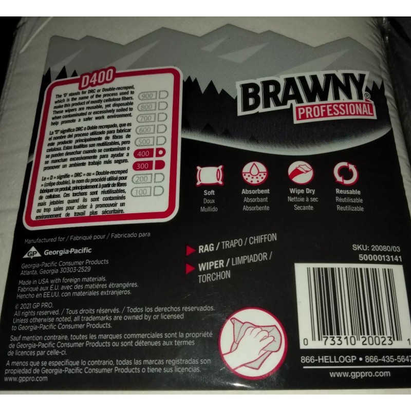 Brawny D400 Professional Professional Cleaning Towels 1 Pack