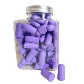 Soft Foam Earplugs 50 Pair,32dB Highest NRR for Noise Reduction,Safety Hearing Protection Ear Plugs for Eliminate The Noise,Contoured for Comfort Slow Rebound,Tapón para el oído (Purple, Normal)