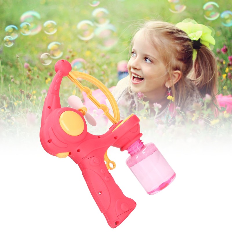 Bubble Gun Automatic Convenient Handle Battery Powered Interesting Fan Function