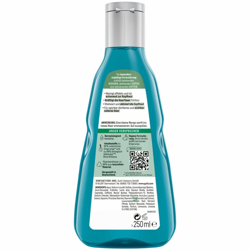 Guhl Men Shampoo Voll & Stark mit Rosmarin und Hopfen