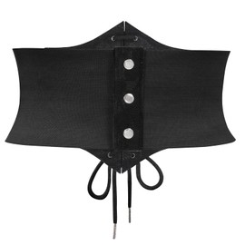 JASGOOD Women’s Elastic Costume Waist Belt Lace-up Tied Waspie Corset Belts for Women