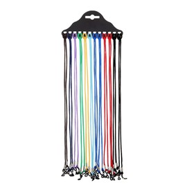 Juvale Eyeglasses Strap - Secure Eyeglass Holder for Sunglasses & Readers - Vibrant Multicolor Nylon Cords for Glasses Strings - Adjustable Nylon Lanyards for Glasses - Pack of 12, 24.4 in, Multicolor
