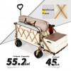 Whitsunday Collapsible Folding Wagon with Table,Heavy Duty Utility Beach Wagons