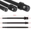 Gasea 3pcs 150mm Socket Adapter Impact Hex Shank Extension Drill