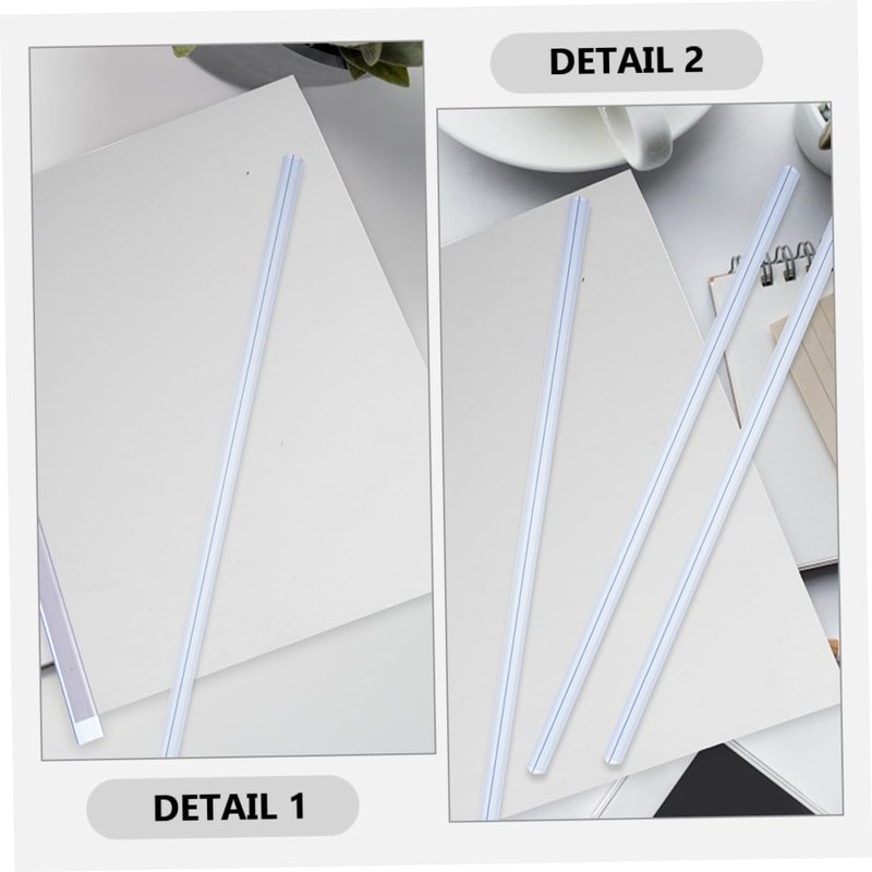 jojofuny 30pcs Plastic Slide Binders for Document Organization Transparent Book